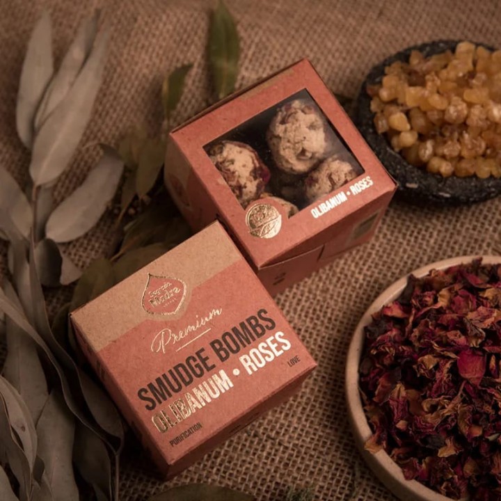 Sagrada Madre Premium Smudge Bomb Olibanum & Roses -- ±65g