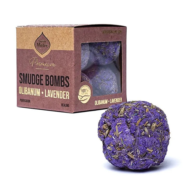 Sagrada Madre Premium Smudge Bomb Olibanum & Lavender -- ±65g