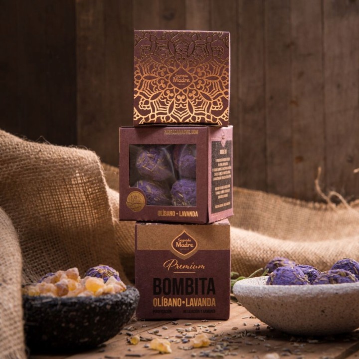Bomby snużące premium  Olibanum & Lawenda 8 sztuk 65g Sagrada Madre