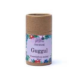 Żywica Guggul z Indii kadzidło żywiczne (szklana buteleczka z korkiem) 18 g 30 ml Flora Perpetua