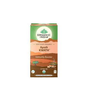 Herbata Tulsi Ayush Kwath Organic India (25 torebek) rozgrzewająca