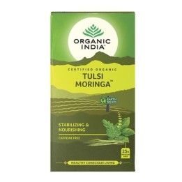 Herbata Tulsi Tulsi Moringa Organic India (25 torebek) rozgrzewająca
