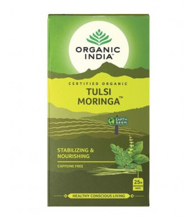 Herbata Tulsi Tulsi Moringa Organic India (25 torebek) rozgrzewająca