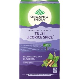 Herbata Tulsi Licorice Spice Organic India (25 torebek) - Revitalizing & Flavourfull