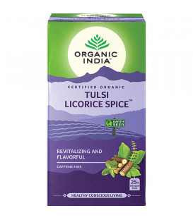 Herbata Tulsi Licorice Spice Organic India (25 torebek) - Revitalizing & Flavourfull