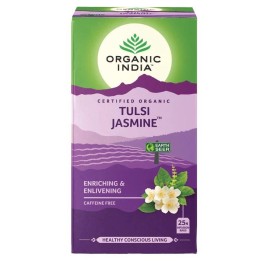 Herbata Tulsi Jasmine Organic India (25 torebek) - Lukrecja - Revitalizing & Flavourful