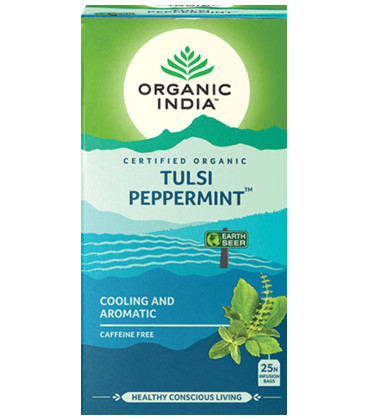 Herbata Tulsi Peppermint  Organic India (25 torebek)  Enriching & Enlivening