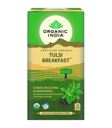 Herbata Tulsi Breakfast Organic India (25 torebek)  Enriching & Enlivening