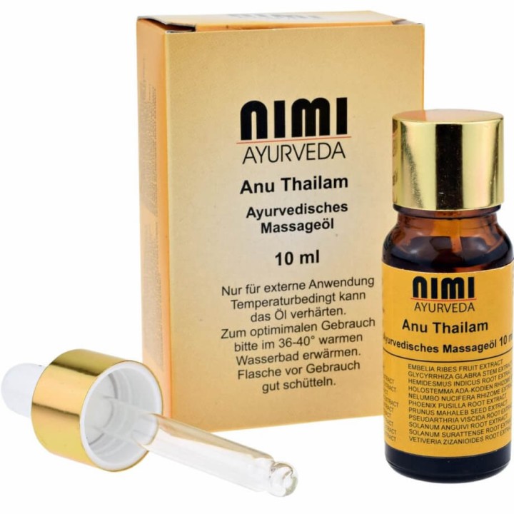 Ajurwedyjski Olejek Do Pielęgnacji Nosa Anu Thailam 10ml Nimi Ayurveda