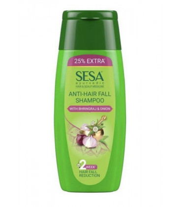 Szampon ANTI HAIR-FALL SHAMPOO z Cebulą i Bhringaraj (GREEN) 200ml SESA