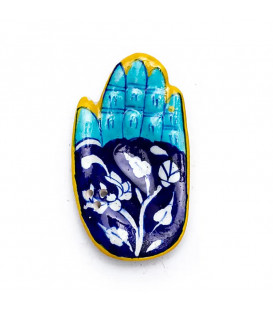 Incense burner offering hands blue ±10x5.5 cm ±50 g