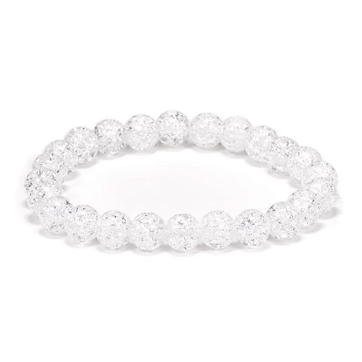 Bracelet iris rock crystal -- 0.8 cm