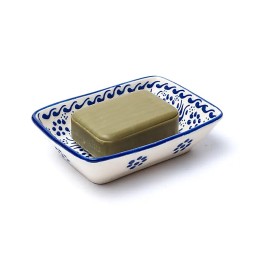 Soap holder handmade blue 13x9x3.5cm 195g