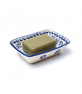 Soap holder handmade blue 13x9x3.5cm 195g