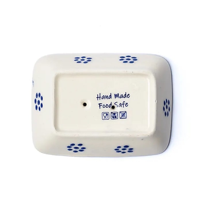 Soap holder handmade blue 13x9x3.5cm 195g
