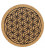 Zestaw korkowych podkładek Flower of Life - 6 sztuk średnica 8cm