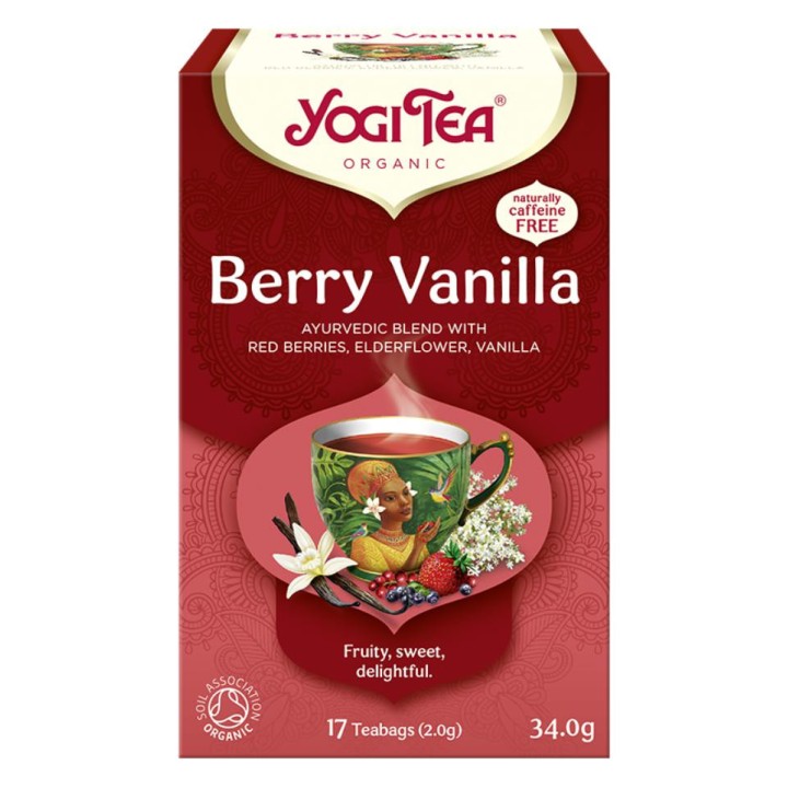 BERRY VANILLA Owocowo-waniliowa BIO YOGI TEA 17x2,0 g