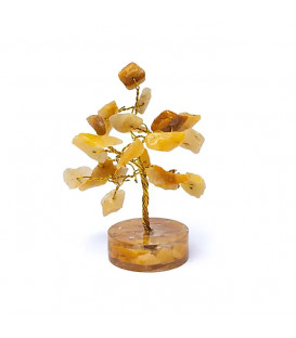 Drzewko Kamieni szlachetnych złoty uzdrowiciel (limonit) kwarc ±8cm