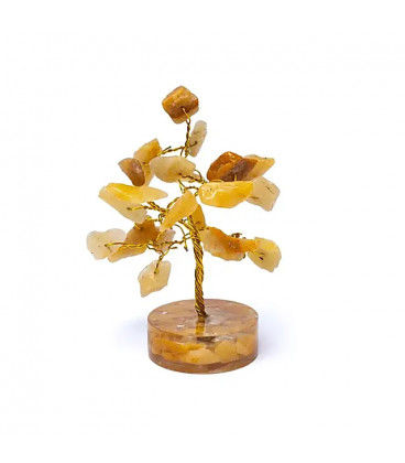 Drzewko Kamieni szlachetnych złoty uzdrowiciel (limonit) kwarc ±8cm