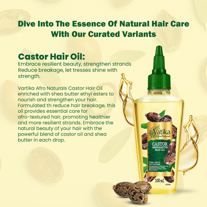 Olejek do włosów Rycynowy Castor Oil 100 ml VATIKA DABUR