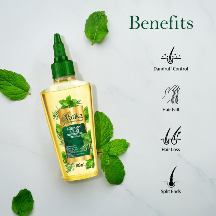 Olejek do włosów Rozmaryn Mięta Rosemary Mint 100 ml VATIKA DABUR