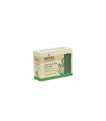 Mydło glicerynowe Neem i Aloes 125g Sattva
