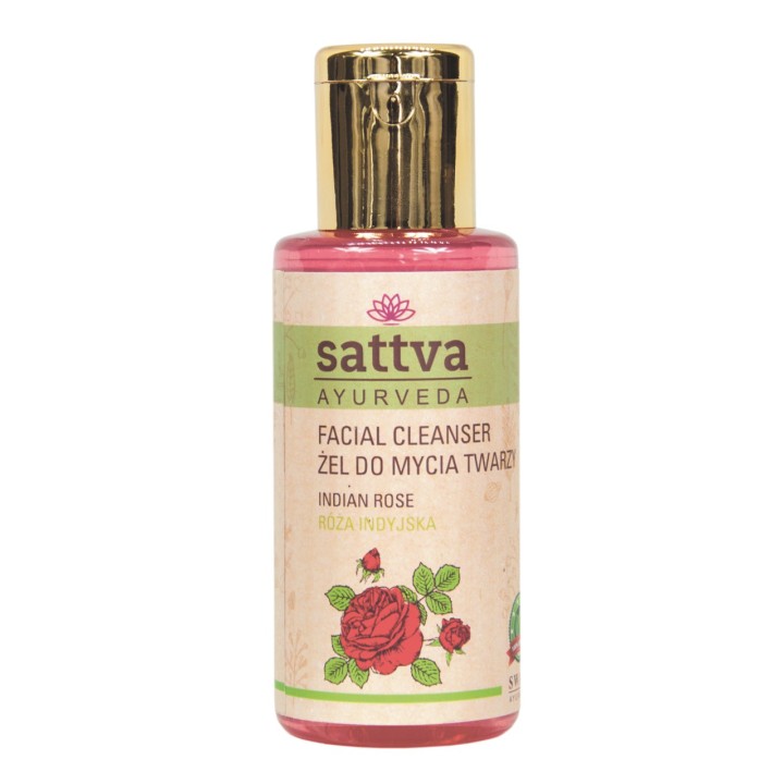 Żel do mycia twarzy Róża Indyjska 100ml Sattva