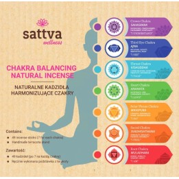 SATTVA INCENSE CHAKRA BOX 49 STICK