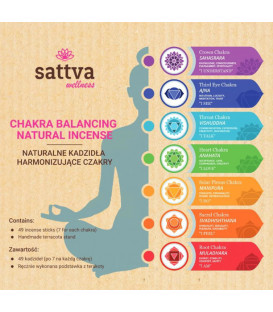SATTVA INCENSE CHAKRA BOX 49 STICK