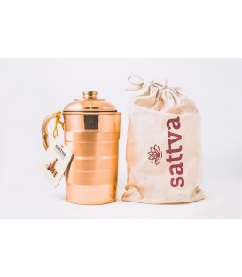 SATTVA MIEDZIANY DZBANEK W PASKI 1250 ML