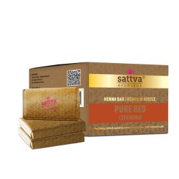SATTVA HENNA W KOSTCE CZERWONA/ PURE RED 240G (3 X 80G)