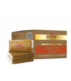 SATTVA HENNA W KOSTCE CZERWONA/ PURE RED 240G (3 X 80G)