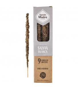 Kadzidła Biała Szałwia 9 szt. 17cm- Sagrada Madre