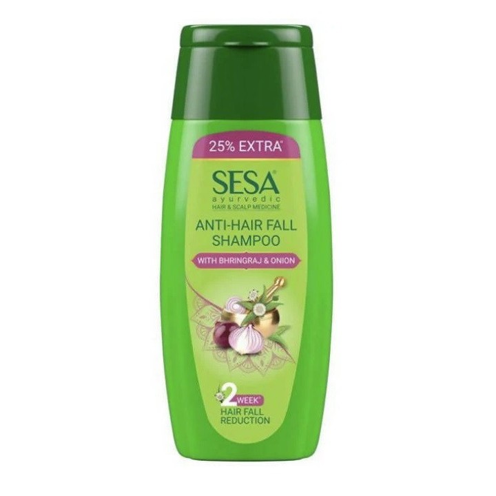 Szampon ANTI HAIR-FALL SHAMPOO z Cebulą i Bhringaraj (GREEN) 100ml SESA