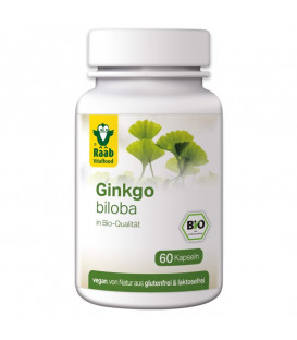 Suplement diety Ginkgo biloba 60 kapsułek BIO Raab Vitalfood