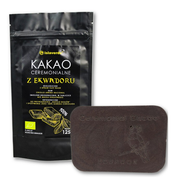KAKAO CEREMONIALNE BIO 125 g - ISLAVERDE