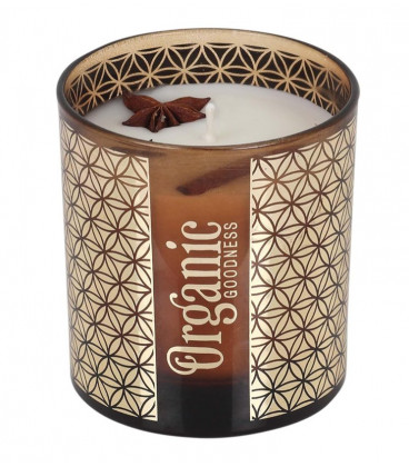 200 g. Organic Goodness Smudge Candle in Gold Foil Glass ORSCA200 Cedar