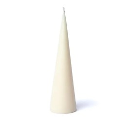 Świeca stożek biała bezzapachowa 21x6cm Fairtrade