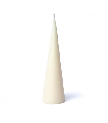 Świeca stożek biała bezzapachowa 21x6cm Fairtrade