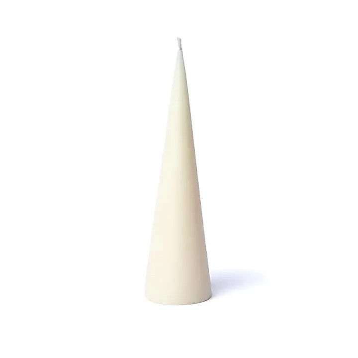 Świeca stożek biała bezzapachowa 21x6cm Fairtrade