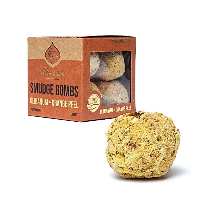 Bomby snużące premium  Olibanum & Pomarańcza 8 sztuk 65g Sagrada Madre
