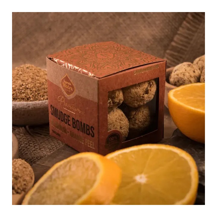 Bomby snużące premium  Olibanum & Pomarańcza 8 sztuk 65g Sagrada Madre