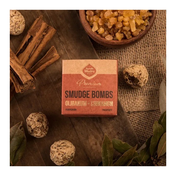 Bomby snużące premium  Olibanum & Cynamon 8 sztuk 65g Sagrada Madre