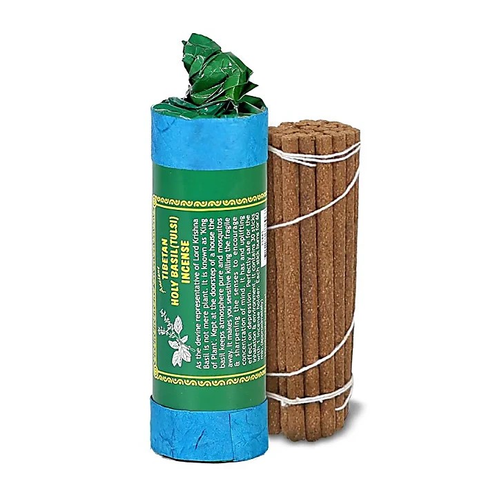 Tybetańskie kadzidło Holy Basil (Tulsi) z podstawką 30 szt patyczków 35 g