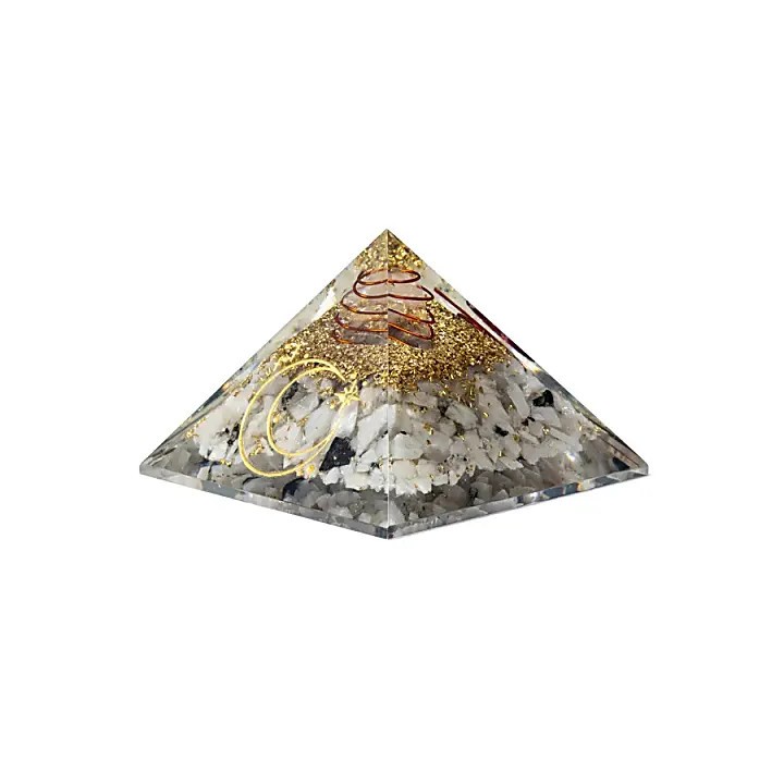 Orgonitowy kamień księżycowy z symbolem księżyca 7,5x7,5x5cm
