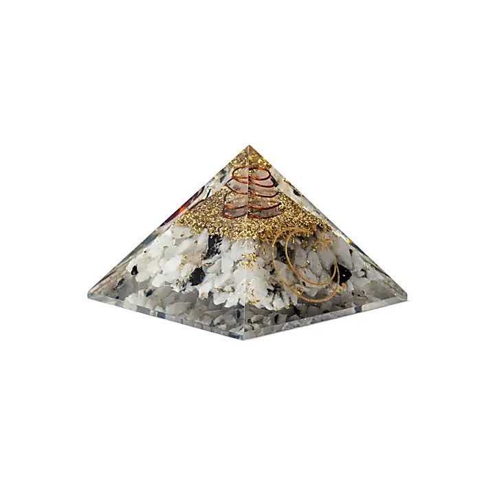 Orgonitowy kamień księżycowy z symbolem księżyca 7,5x7,5x5cm