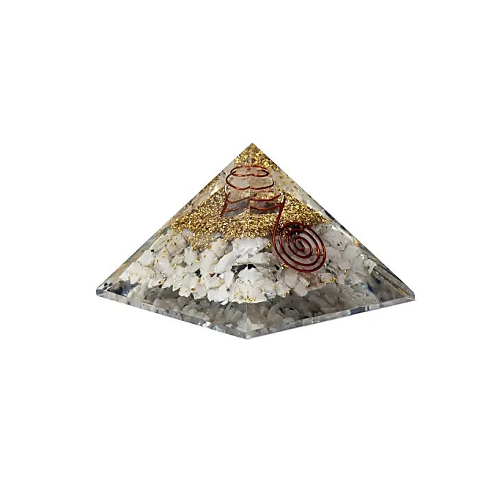 Orgonitowy kamień księżycowy z symbolem księżyca 7,5x7,5x5cm