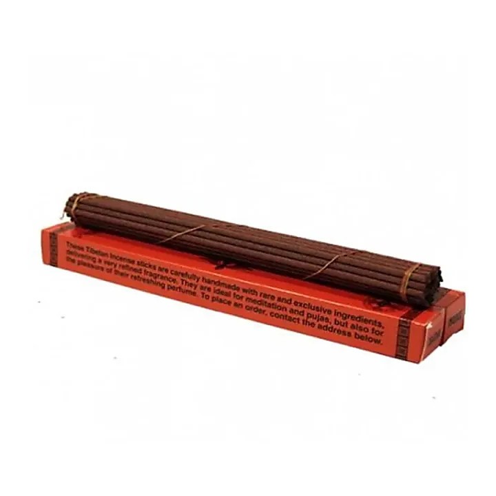 Kadzidełka tybetańskie tradycyjne ziołowe czerwone opakowanie 45g 26 cm Gangchen Himalayan