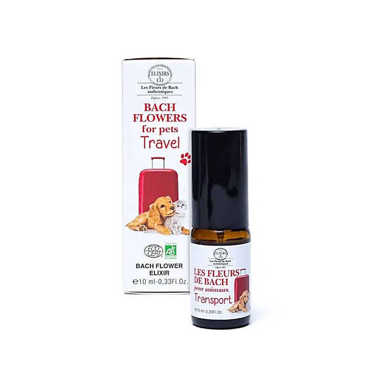 Eliksir ekologiczny dla zwierząt - Podczas transportu zwierząt 10ml Bach Elixir - Ecocert