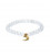 Bransoletka z kamienia księżycowego Moonstone elastyczna z zawieszką księżyc 6mm